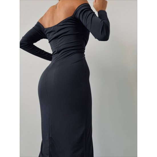 212142 black Evening dress