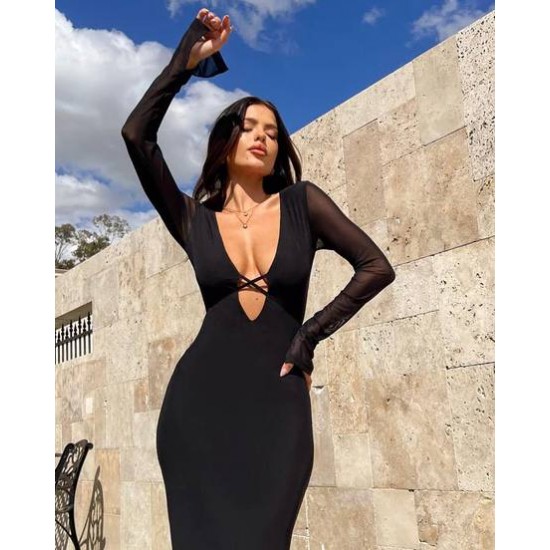 212144 black Evening dress