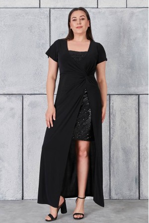 212157 TOPTAN SİYAH ELBİSE