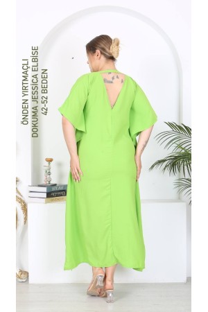 212233 TOPTAN YEŞİL ELBİSE