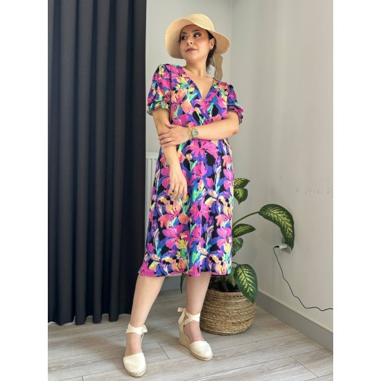 212237 patterned DRESS