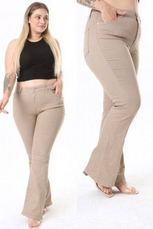 212252 TOPTAN BEJ KOT PANTOLON