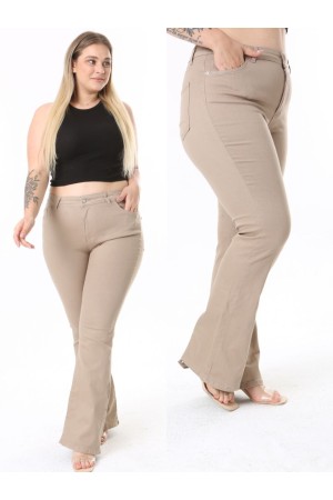 212252 TOPTAN BEJ KOT PANTOLON