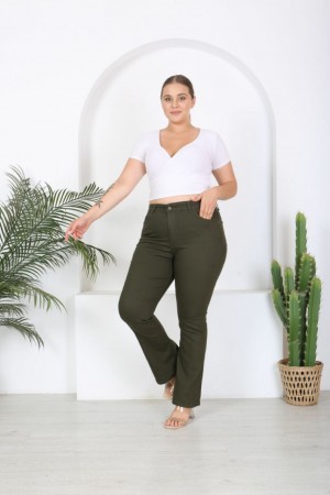 212267 TOPTAN HAKİ KOT PANTOLON