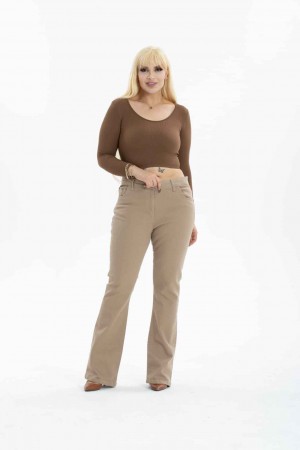 212269 TOPTAN BEJ KOT PANTOLON