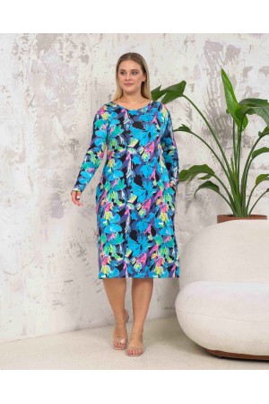 212287 TOPTAN DESENLİ ELBİSE