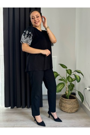 212290 TOPTAN SİYAH BLUZ