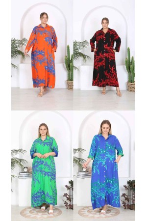 212325 TOPTAN ORANGE ELBİSE