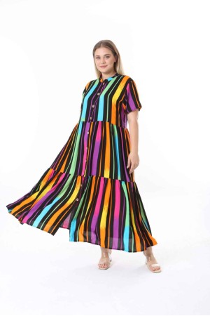 212330 TOPTAN DESENLİ ELBİSE