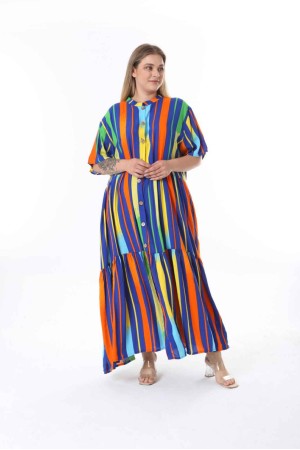 212346 TOPTAN DESENLİ ELBİSE