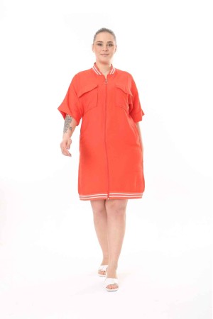 212372 TOPTAN ORANGE ELBİSE