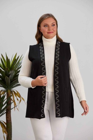 212432 TOPTAN SİYAH YELEK