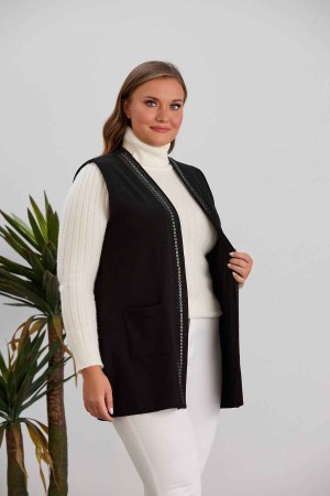 212433 TOPTAN SİYAH YELEK