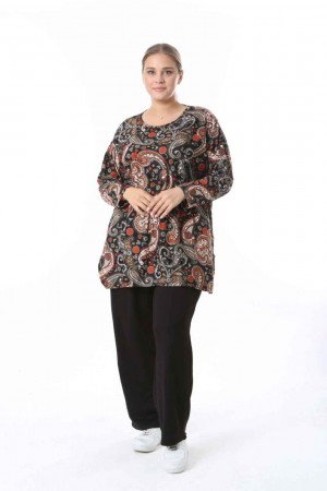 212450 TOPTAN DESENLİ BLUZ