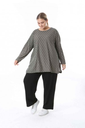 212464 TOPTAN DESENLİ BLUZ