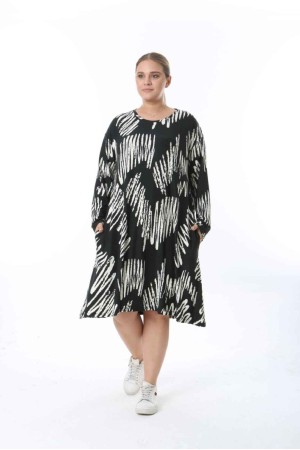 212536 TOPTAN DESENLİ ELBİSE