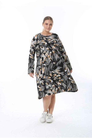 212538 TOPTAN DESENLİ ELBİSE