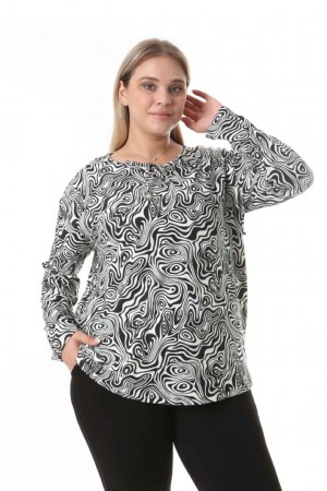 212544 TOPTAN DESENLİ BLUZ