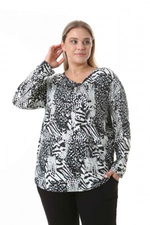 212562 TOPTAN DESENLİ BLUZ