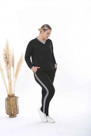 212610 TOPTAN SİYAH EŞOFMAN TAKIM