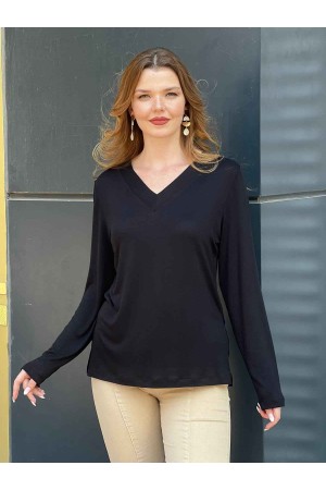 212615 TOPTAN SİYAH BLUZ