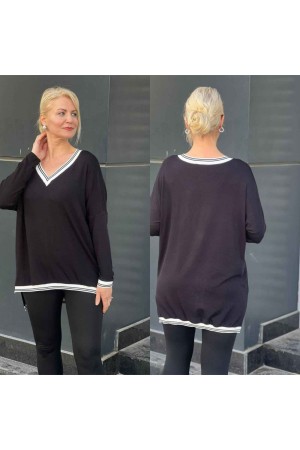 212624 TOPTAN SİYAH TUNİK