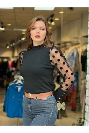 212632 TOPTAN SİYAH BLUZ