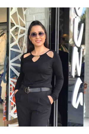 212634 TOPTAN SİYAH BLUZ