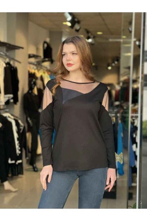 212642 TOPTAN SİYAH BLUZ