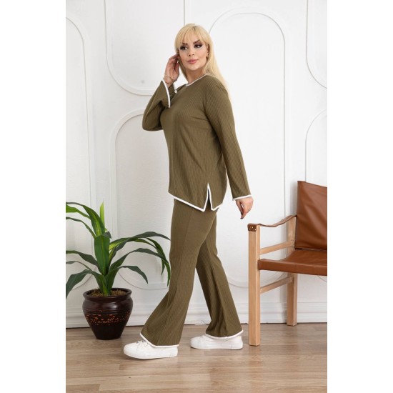 212645 khaki Pants suit