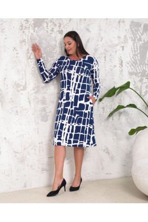 212659 TOPTAN DESENLİ ELBİSE