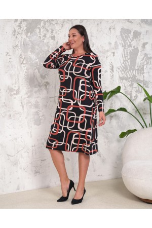 212663 TOPTAN DESENLİ ELBİSE