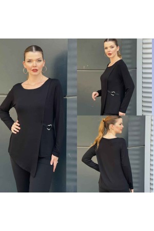 212673 TOPTAN SİYAH BLUZ