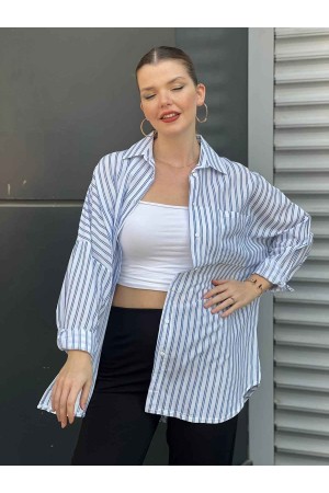 212681 TOPTAN ÇİZGİLİ GÖMLEK