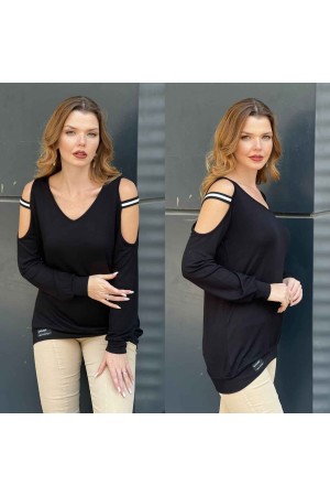 212690 TOPTAN SİYAH BLUZ