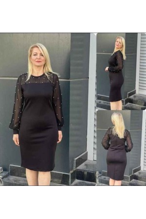 212894 TOPTAN SİYAH ELBİSE