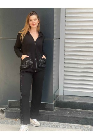 212896 TOPTAN SİYAH EŞOFMAN TAKIM