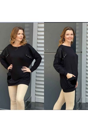 212976 TOPTAN SİYAH BLUZ