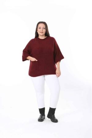 213242 TOPTAN BORDO KAZAK