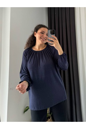 213247 TOPTAN LACİVERT BLUZ