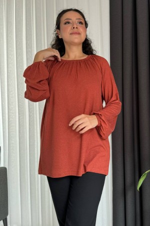 213250 TOPTAN KİREMİT BLUZ