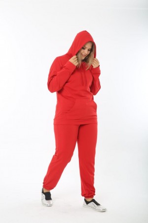 213277 TOPTAN KIRMIZI EŞOFMAN TAKIM