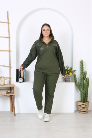 213312 TOPTAN HAKİ EŞOFMAN TAKIM