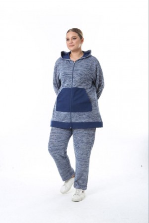 213318 Navy blue Track suitcase