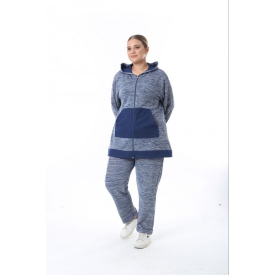 213318 Navy blue Track suitcase