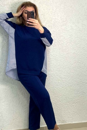 213337 Navy blue Track suitcase