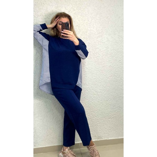 213337 Navy blue Track suitcase