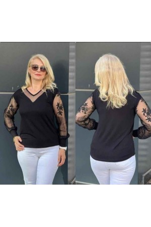 213370 TOPTAN SİYAH BLUZ