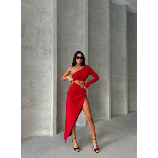 213792 red Evening dress