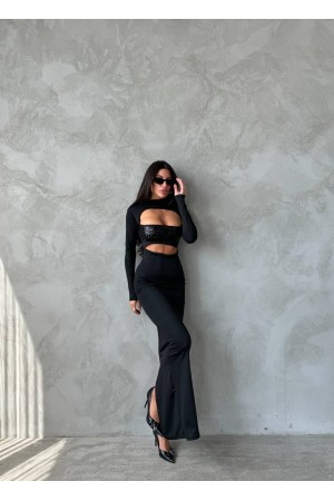 213830 TOPTAN SİYAH ABİYE